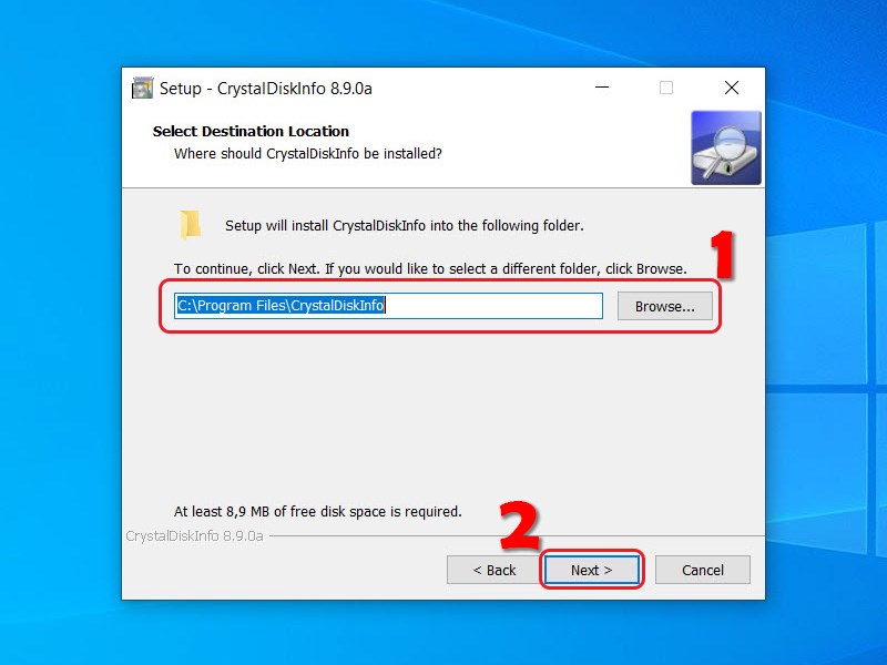 Chọn thư mục cài đặt